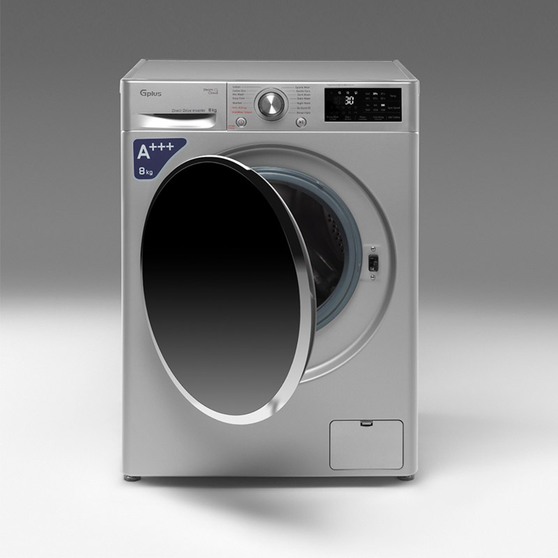 ماشین لباسشویی 8 کیلویی جی پلاس مدل GWM-R808S.N