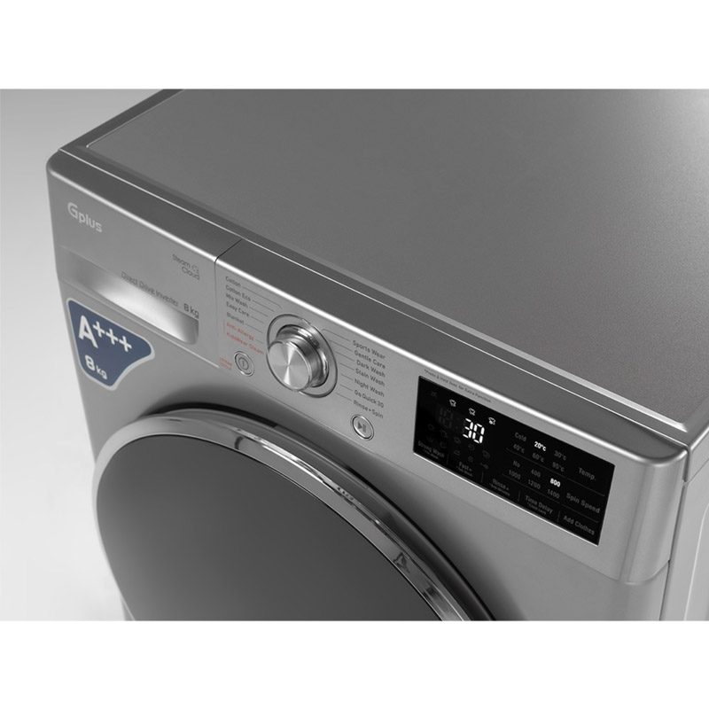 ماشین لباسشویی 8 کیلویی جی پلاس مدل GWM-R808S.N